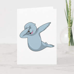 Zeehond bij Hip Hop Dance Dab Kaart