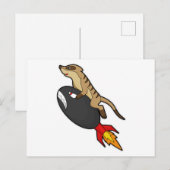 Zeehond bij Vliegen met Raket Briefkaart (Voorkant / Achterkant)