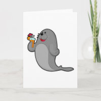 Zeehond drinkt met sap