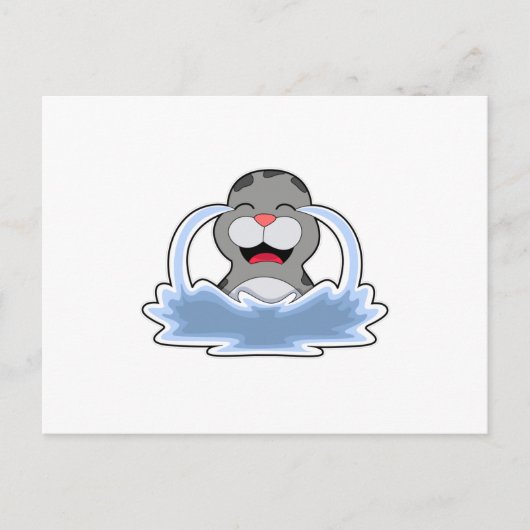 Zeehond in Water Briefkaart (Voorkant)