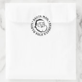 Zeehond Kerstman Zegel Noordpool Goedgekeurd Label (Tas)