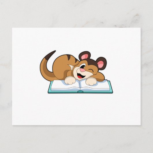 Zeehond met boek briefkaart (Voorkant)