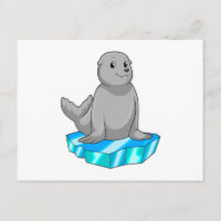 Zeehond met ijsschots
