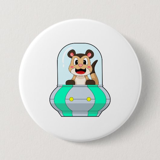 Zeehond met Onderzeeboot Ronde Button 7,6 Cm (Voorkant)