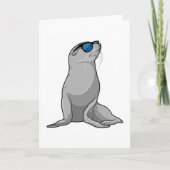 Zeehond met Zonnebril Kaart (Voorkant)