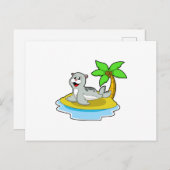 Zeehond op Eiland Briefkaart (Voorkant / Achterkant)