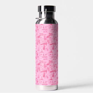 Zeehond Roze Toile Waterfles