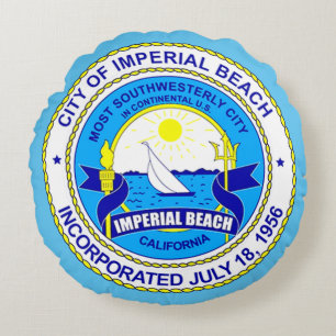 zeehond van Imperial Beach, Californië Rond Kussen