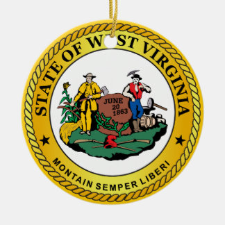 Zeehond van West-Virginia Keramisch Ornament