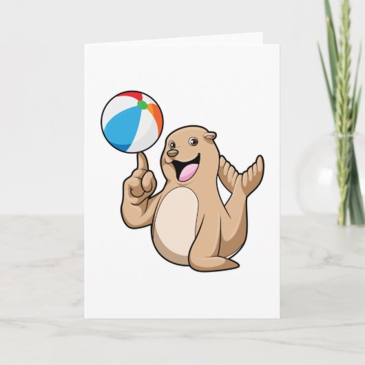 Zeehond Water Waterpolo Kaart (Voorkant)