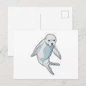 Zeehond Zwemmen Briefkaart (Voorkant / Achterkant)