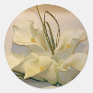 Zeehonden voor de bruiloft van Calla lily Ronde Sticker