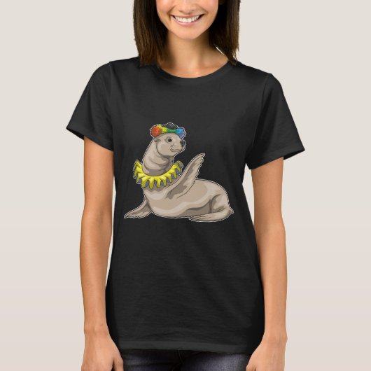 zeehondenclown t-shirt (Voorkant)