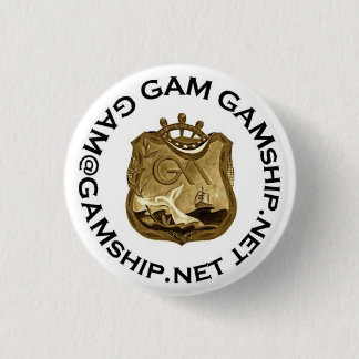 zeehondenzwart goud ronde button 3,2 cm