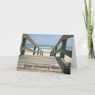 Zeekaart met strandpromenade kaart