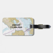  zeekaart San Francisco CA Bagagelabel (Achterkant horizontaal)