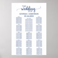 Zeekaart van marineblauw kalligrafie