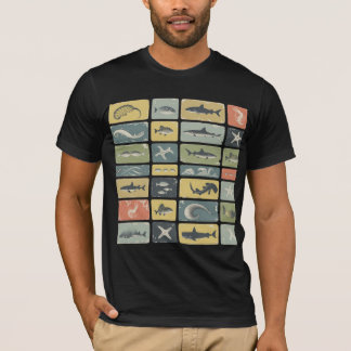 ZEEKAART VAN VERSCHILLENDE SCHEPSLEVEN T-SHIRT