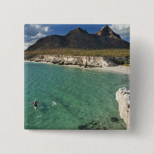 Zeekajakker op de Golf van Californië bij Isla Vierkante Button 5,1 Cm