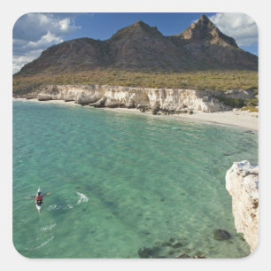Zeekajakker op de Golf van Californië bij Isla Vierkante Sticker