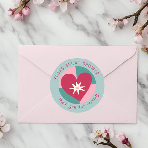 Zeekant Soiree Bruidsdiner Modern Leuk Aangepast Ronde Sticker