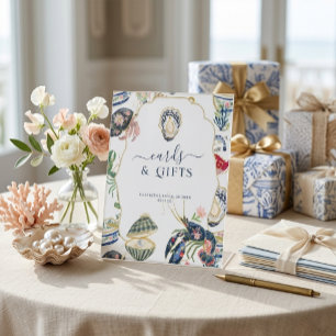 Zeekant Soiree Kust Bruidsborrel Kaarten & Cadeaus Reclamebord Met Voetstuk