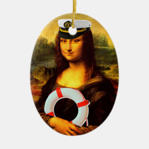 Zeekapitein Mona Lisa Keramisch Ornament