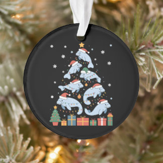 Zeekoe Kerstboom Kerstman Hoed Zee Koe Vakantie Ornament