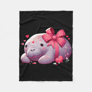Zeekoe Valentijnsharten Dier Zee Oceaan Fleece Deken