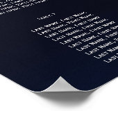 Zeekoord van licht Zitplan Poster (Hoek)