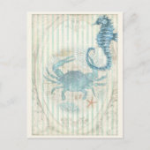 zeekrab en zeepaardje briefkaart (Voorkant)
