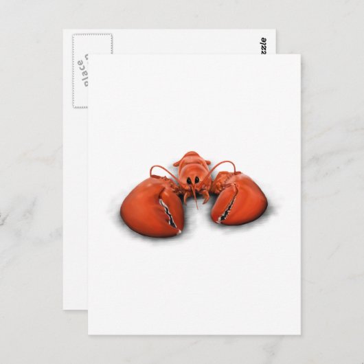 Zeekreeft Briefkaart (Voorkant / Achterkant)