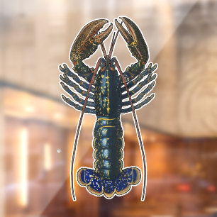 Zeekreeften Schelpdieren Zeevruchten Oceaan Raamsticker