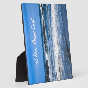 Zeekust aan de kust van de Stille Oceaan Fotoplaat