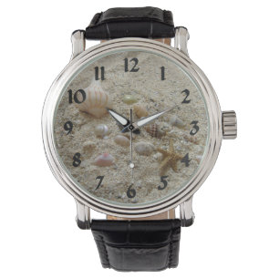 Zeekust en strand horloge