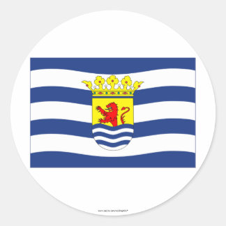 Zeeland Flag Ronde Sticker