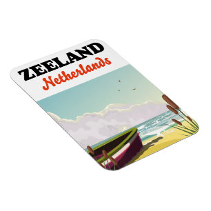 Zeeland Nederland strand reisposter Magneet
