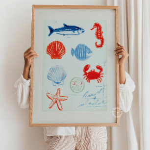 Zeeleven Oceanschildering Muurkunst – Kust Onderwa Poster