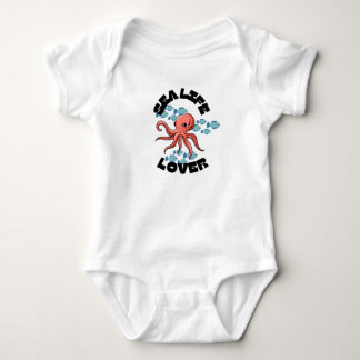 zeelevenliefhebber octopus Baby Jersey Rompertje Romper