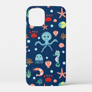 Zeelevenpatroon met Mooie Oceaan iPhone 12 Mini Hoesje