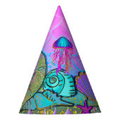 Zeelui en zeeluiken Roze Sparkly Party Feesthoedjes (Voorkant)