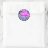 Zeelui en zeeluiken Roze Sparkly Party Ronde Sticker (Tas)