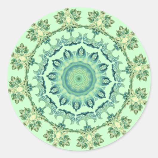 Zeeluizen Mandala Ronde Sticker (Voorkant)