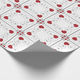 ZEEMAANGELEGENHEDEN: Valentijn Rood Heart Wrapping Cadeaupapier
