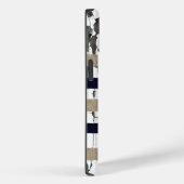 Zeemacht / beige / witte strepen over hout met pel Case-Mate iPhone case (Achterkant / Rechts)