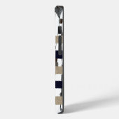 Zeemacht / beige / witte strepen over hout met pel Case-Mate iPhone case (Achterkant / Links)