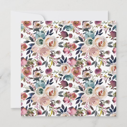 Zeemacht en bloemen | 100e verjaardag kaart (Achterkant)