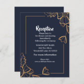 Zeemacht en gouden bloem aankondigingskaart (Voorkant / Achterkant)