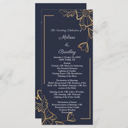 Zeemacht en gouden bloem programma (Voorkant / Achterkant)