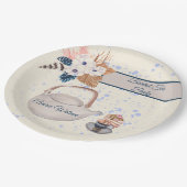 Zeemacht en koraalbridal Tea Party Shower Papieren Bordje (Gekanteld)